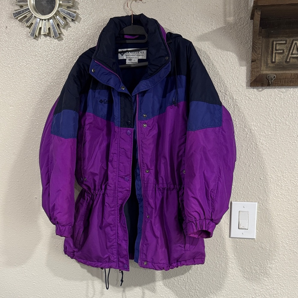 Columbia Vibrant Purple and Navy Jacket vintage.